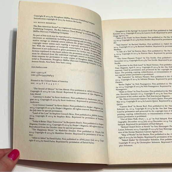 The Best American Travel Writing 2015 Paperback Book by Andrew McCarthy - Picture 11 of 14